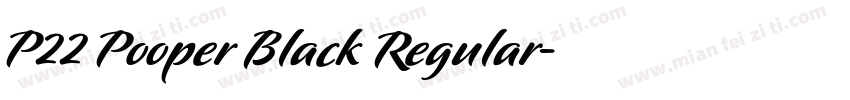 P22 Pooper Black Regular字体转换